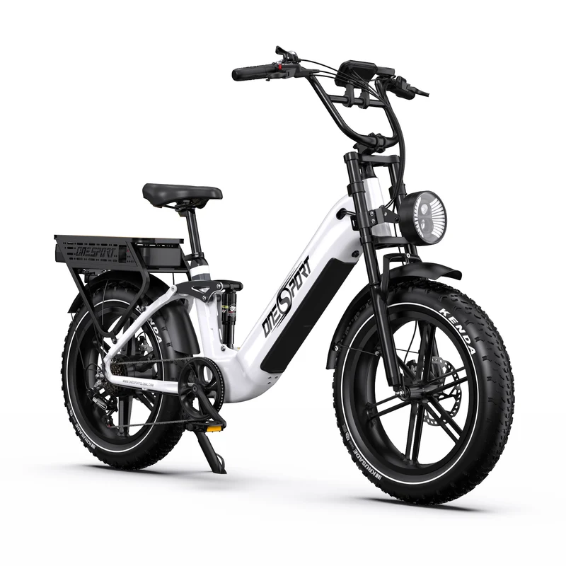 ONESPORT OT08PRO 20“ Vollgefedertes Fat Tire Elektrofahrrad 500W Motor 48V 18Ah*2 Dual Batterie