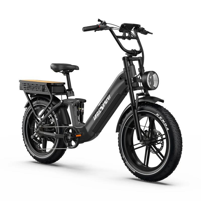 ONESPORT OT08PRO 20“ Vollgefedertes Fat Tire Elektrofahrrad 500W Motor 48V 18Ah*2 Dual Batterie