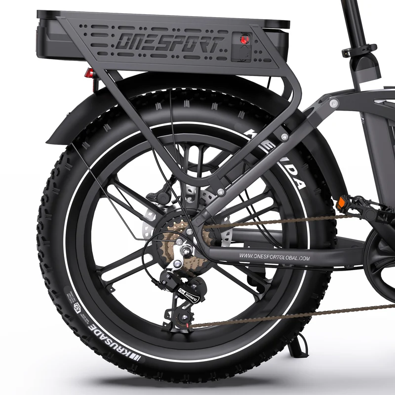 ONESPORT OT08PRO 20“ Vollgefedertes Fat Tire Elektrofahrrad 500W Motor 48V 18Ah*2 Dual Batterie