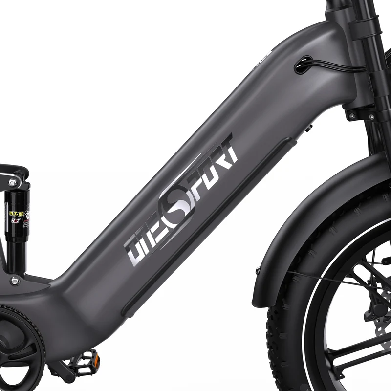 ONESPORT OT08PRO 20“ Vollgefedertes Fat Tire Elektrofahrrad 500W Motor 48V 18Ah*2 Dual Batterie