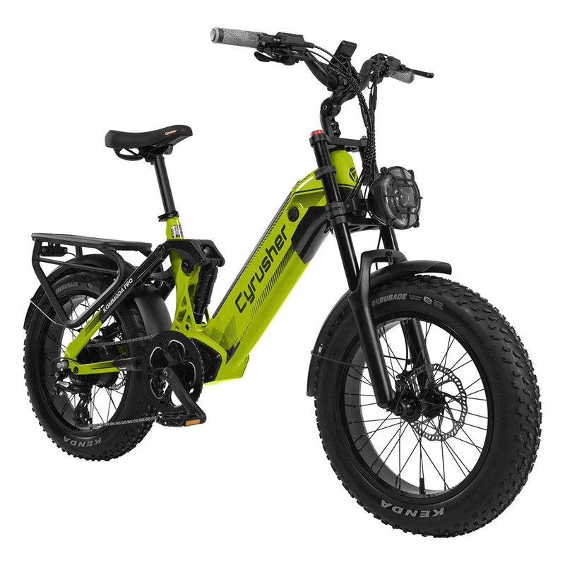 CYRUSHER Kommoda Pro 20" Elektrofahrrad mit Fatbike-Reifen 250W Motor 52V 20Ah Batterie