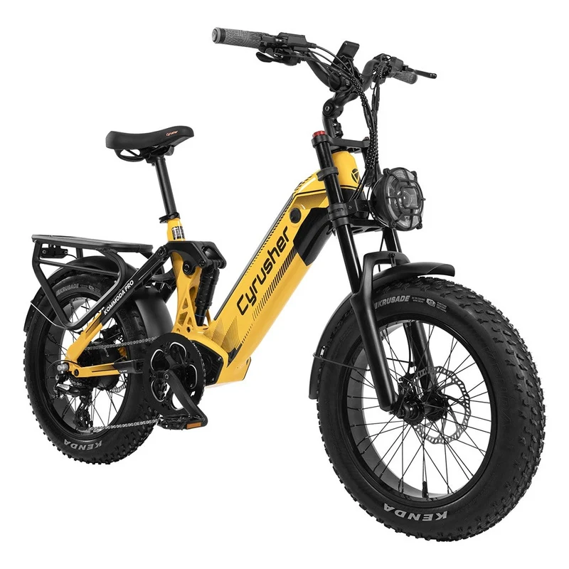 CYRUSHER Kommoda Pro 20" Elektrofahrrad mit Fatbike-Reifen 250W Motor 52V 20Ah Batterie