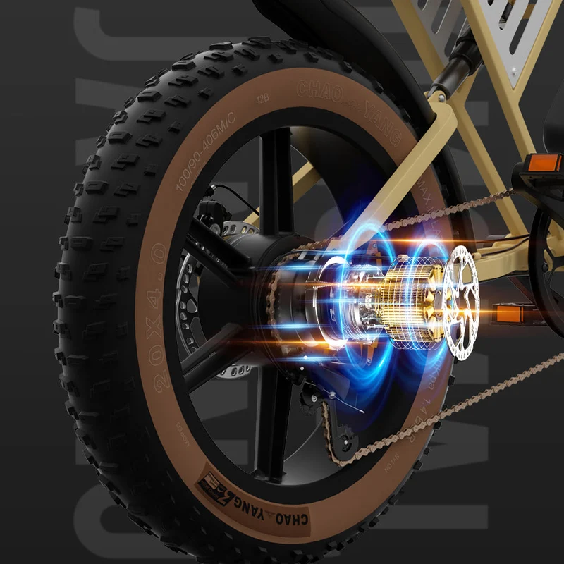 JANSNO X70 20" Fat Tires Elektrofahrräder 750W Motor 48V 14Ah+20Ah Dual Batterie