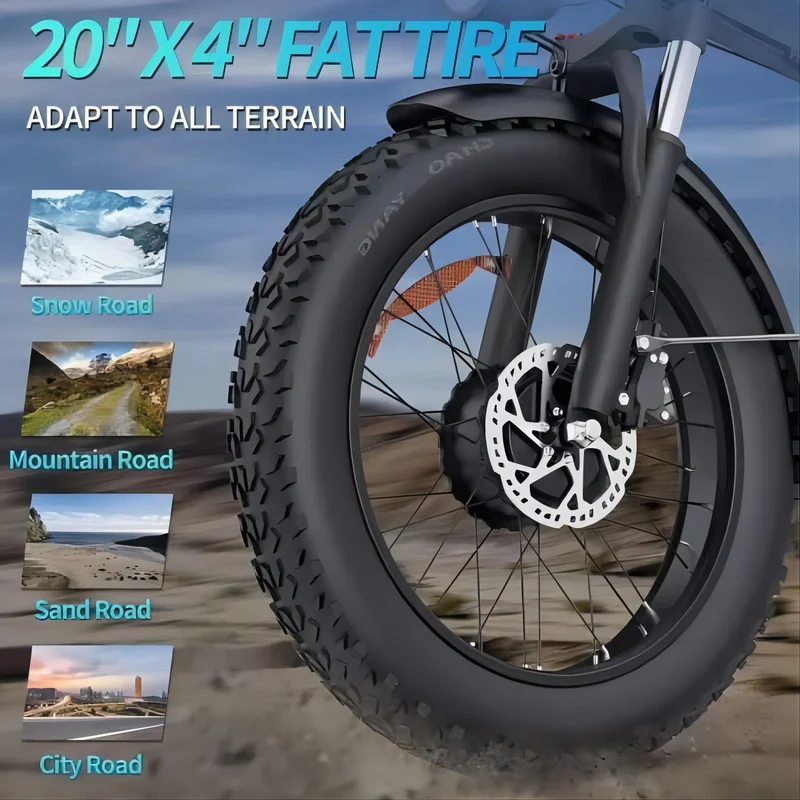 YVY H20 Pro 20" Zusammenklappbares Elektrofahrrad 2000W Motor 48V 23AH Batterie
