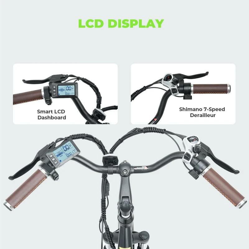 ISINWHEEL U2 26" Cruiser Pendel Elektrofahrrad 500W Motor 36V 13Ah Batterie
