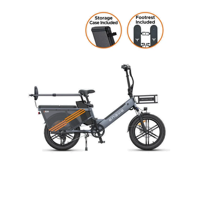 ENGWE LE20 20" Tiefeinsteiger Elektrisches Lastenfahrrad 250W Motor 48V 19,2Ah Batterie