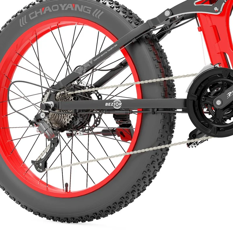 BEZIOR X-PLUS 26" Fat Tire Elektro-Faltrad 1500W Motor 48V 17,5Ah Batterie