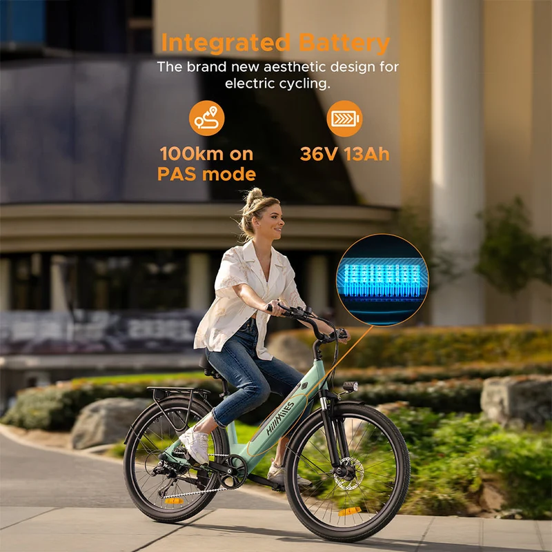 HILLMILES MileCity1 26" City Elektro Trekkingrad 250W Motor 36V 13Ah Batterie