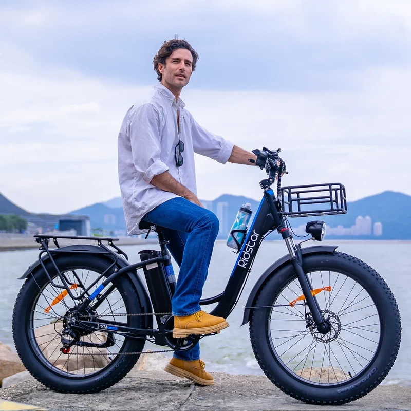 RIDSTAR MN26 26" Fat Tire Mountain Elektrofahrrad 1500W Motor 48V 20Ah Batterie