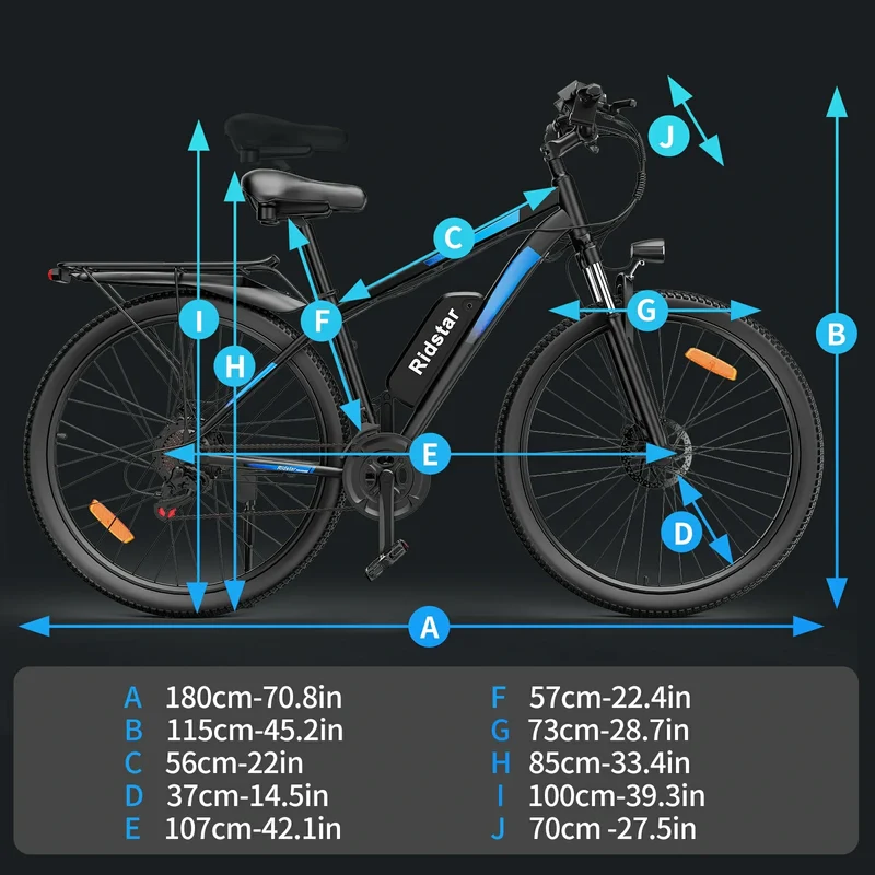 RIDSTAR S29 Pro 29" Elektrisches Mountainbike 1000W Motor 48V 21Ah Batterie