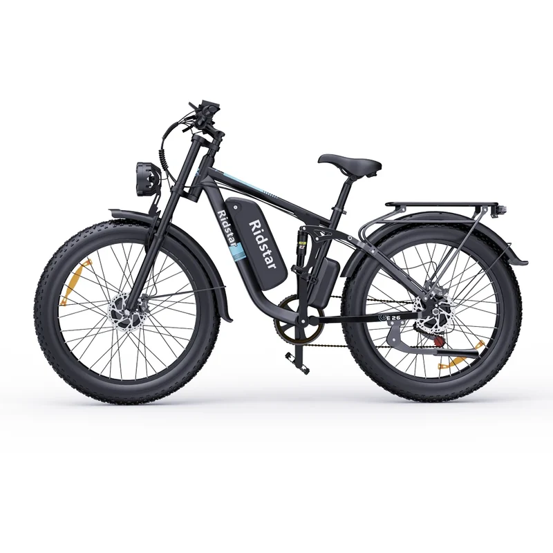 RIDSTAR E26 Pro 26" Fette Reifen E-Mountainbike 2000W Doppelmotor 48V 23Ah Batterie