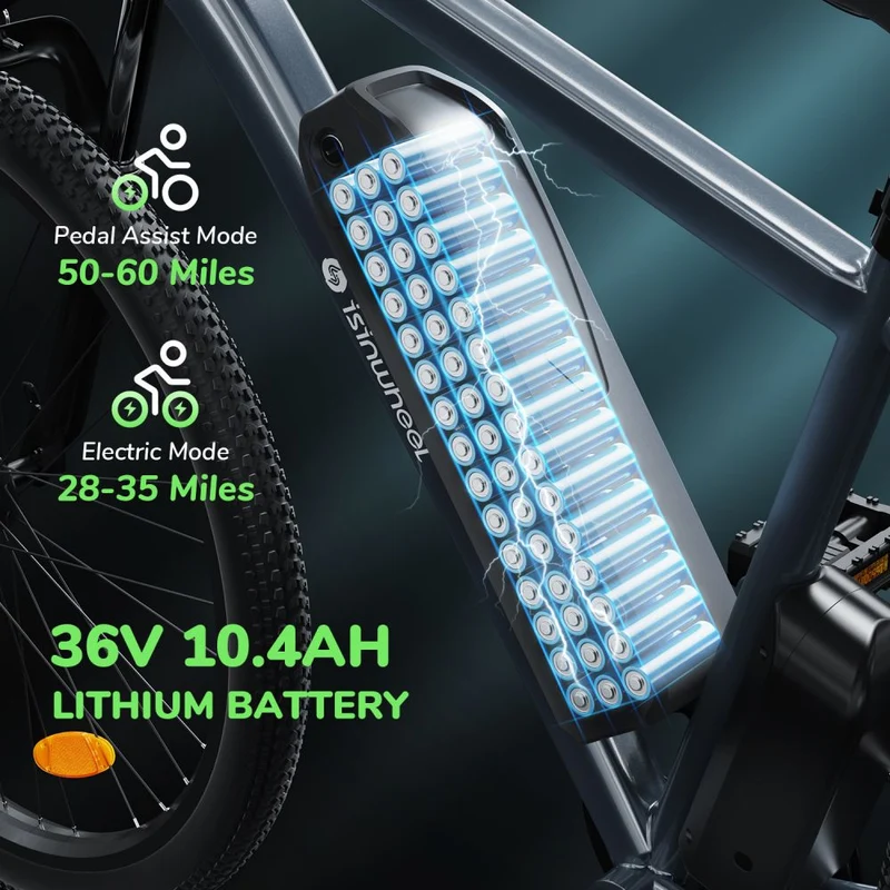 ISINWHEEL M10 26" Pendler-Elektrofahrrad 500W Motor 36V 10,4Ah Batterie