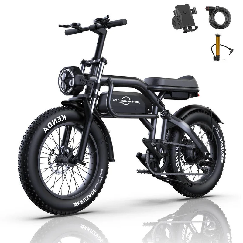 PHNHOLUN C8 20" Elektro-Mountainbike MTB 1500W Motor 48V 20Ah Batterie
