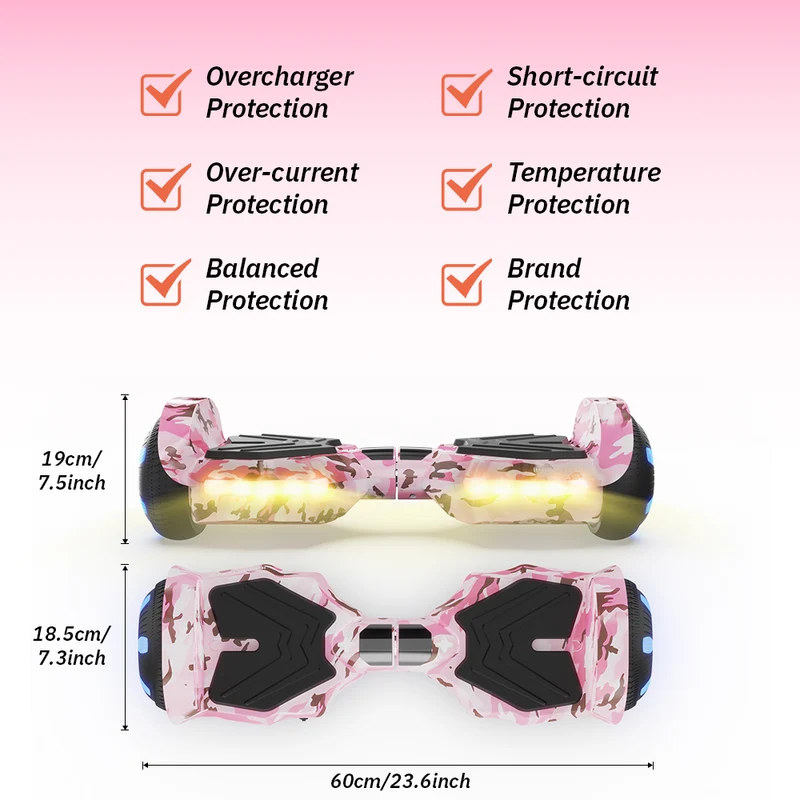 H2 Self Balancing Hoverboard with Bluetooth & LED 6.5"