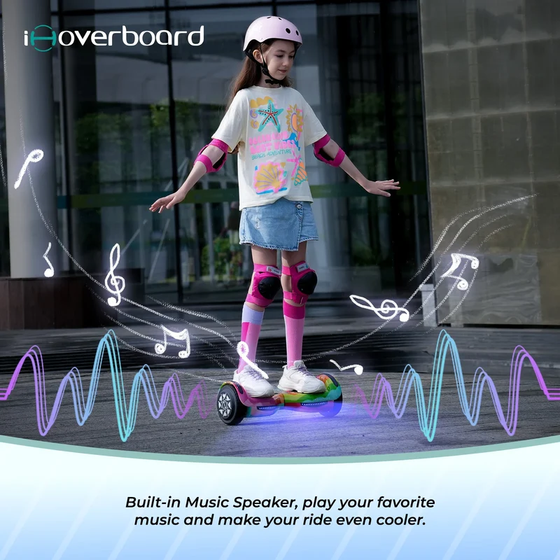 H1 6.5" Self Balancing Hoverboard with Bluetooth Music and LED Lights