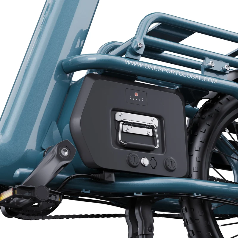 ONESPORT OT01 20" Step-Through Longtail Cargo Elektrofahrrad 650W Motor 48V 27Ah Batterie