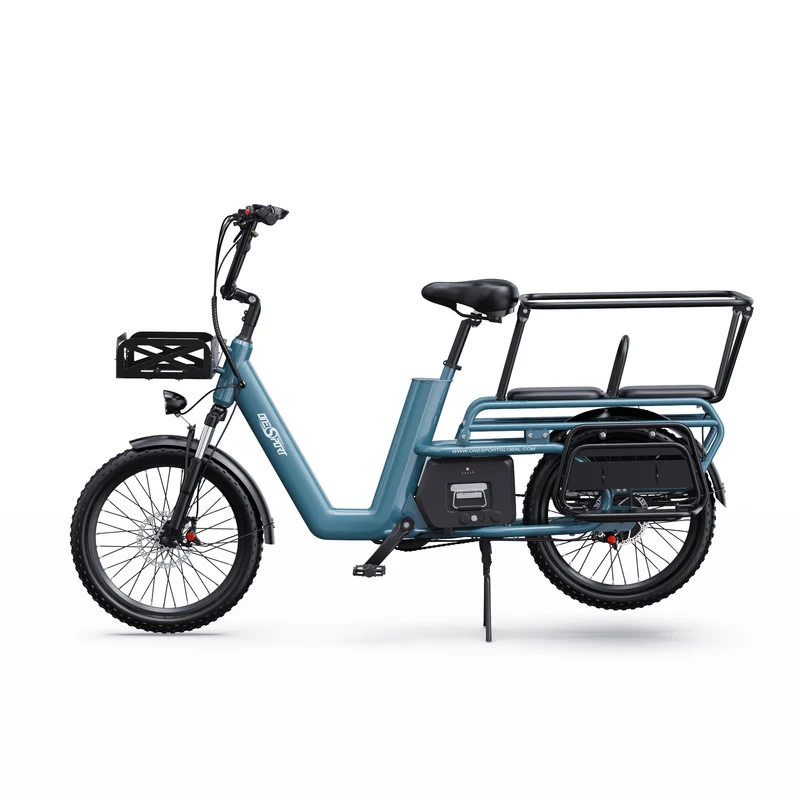 ONESPORT OT01 20" Step-Through Longtail Cargo Elektrofahrrad 650W Motor 48V 27Ah Batterie