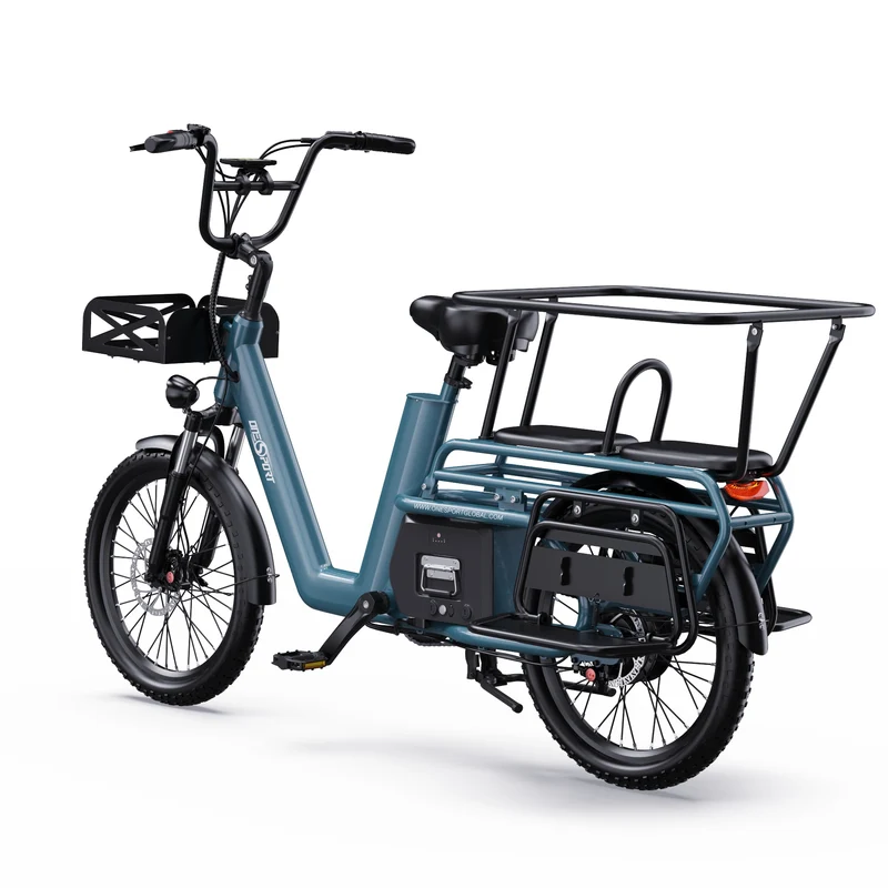 ONESPORT OT01 20" Step-Through Longtail Cargo Elektrofahrrad 650W Motor 48V 27Ah Batterie