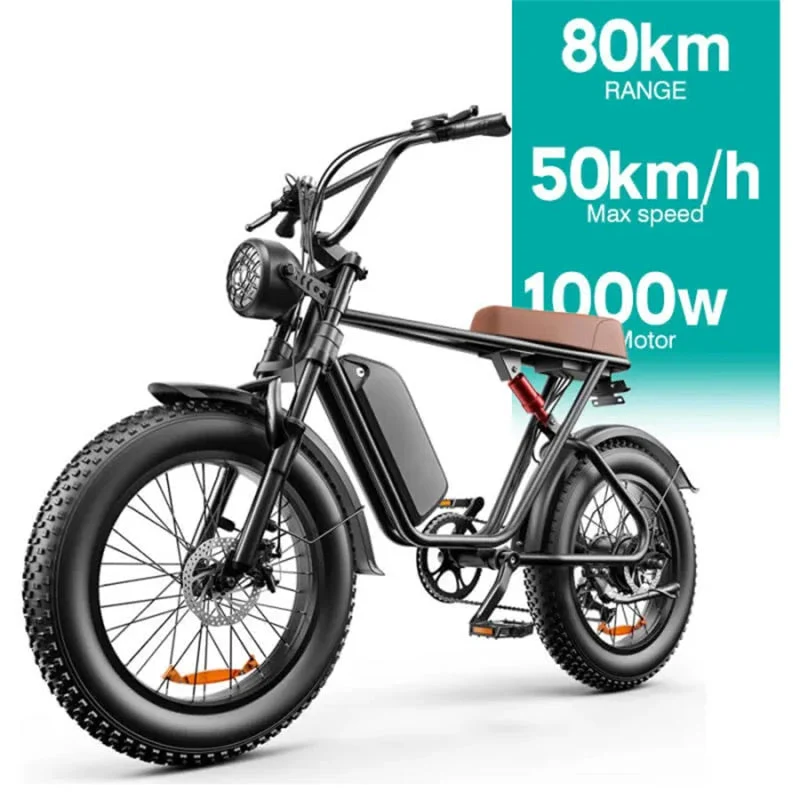 EMOKO C91 20" Fat Tire Elektro-Geländefahrrad 1000W Motor 48V 20Ah Batterie
