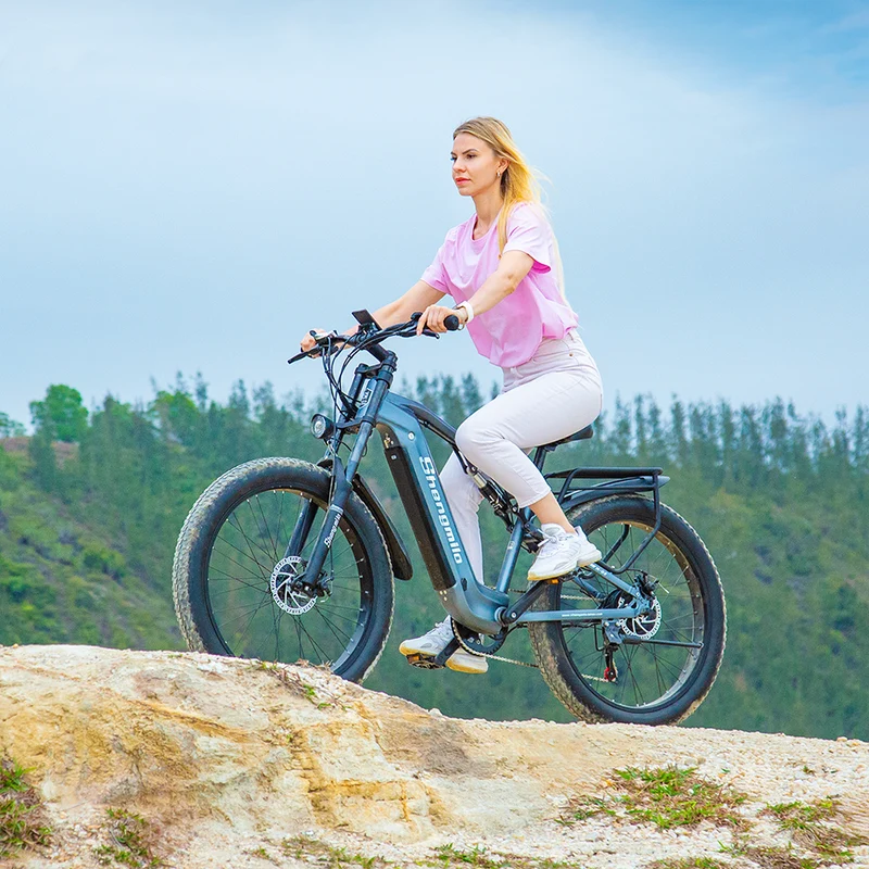 SHENGMILO MX05 26" Fat Tire Elektro-Mountainbike 1000W Motor 48V 17,5Ah Batterie