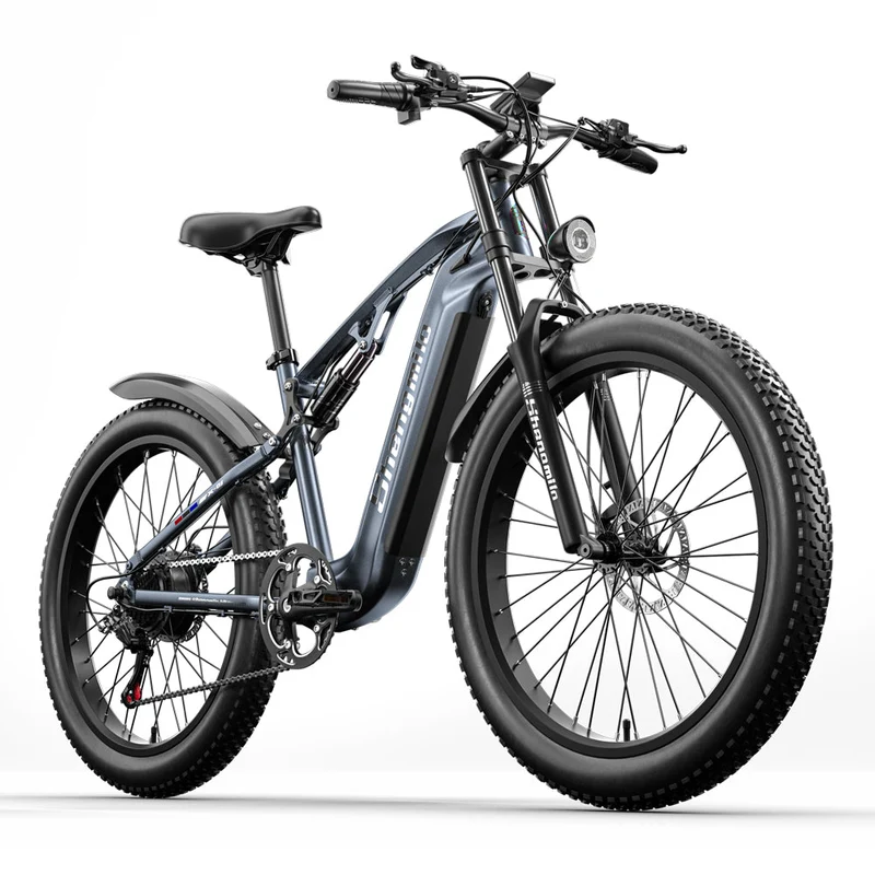 SHENGMILO MX05 26" Fat Tire Elektro-Mountainbike 1000W Motor 48V 17,5Ah Batterie
