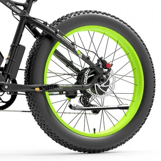 LANKELEISI XC4000 26" Fat Tire Elektro-Mountainbike 1000W Motor 48V 17,5Ah Batterie