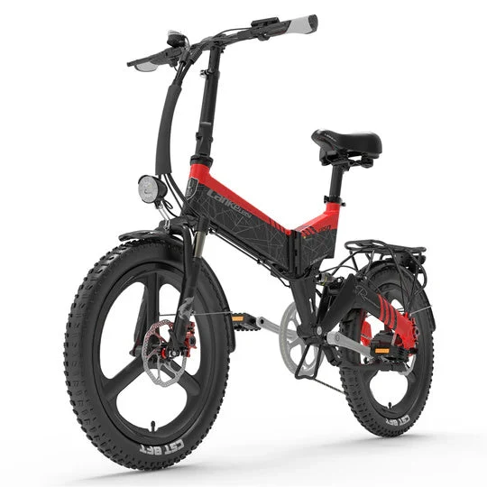 LANKELEISI G650 20" Faltbares Elektro-Stadtfahrrad 500W Motor 48V 12,8Ah Batterie