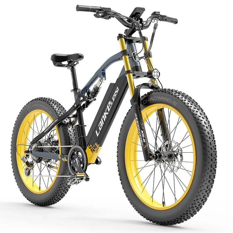 LANKELEISI RV700 26" Fat Tire Mountain Elektrofahrrad 1000W Motor 48V 16Ah Batterie