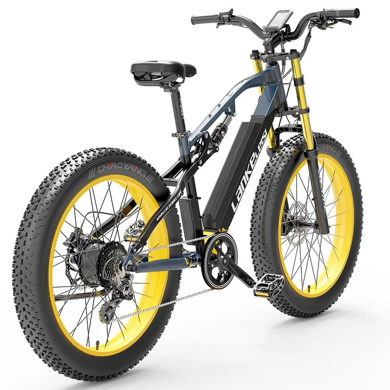 LANKELEISI RV700 26" Fat Tire Mountain Elektrofahrrad 1000W Motor 48V 16Ah Batterie