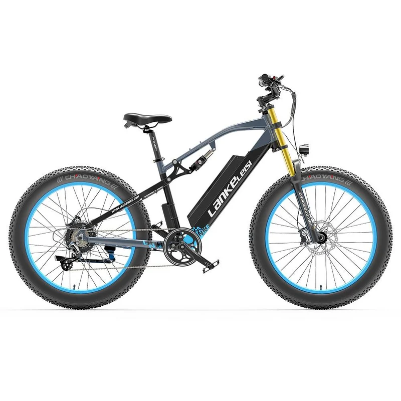 LANKELEISI RV700 26" Fat Tire Mountain Elektrofahrrad 1000W Motor 48V 16Ah Batterie