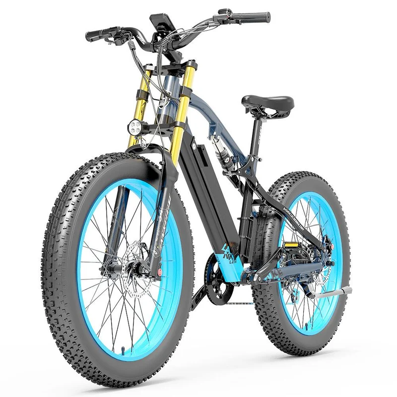 LANKELEISI RV700 26" Fat Tire Mountain Elektrofahrrad 1000W Motor 48V 16Ah Batterie