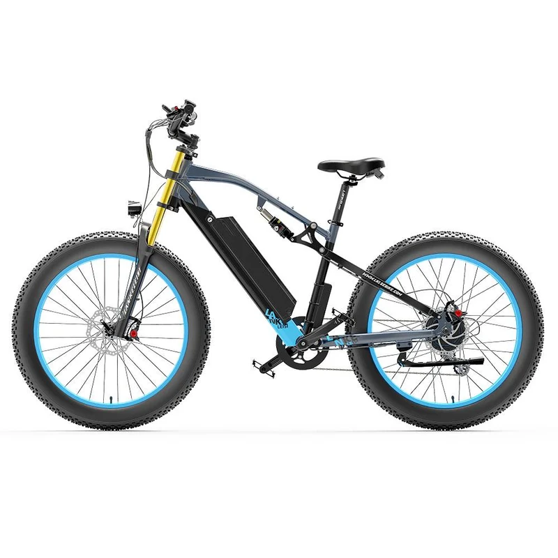 LANKELEISI RV700 26" Fat Tire Mountain Elektrofahrrad 1000W Motor 48V 16Ah Batterie