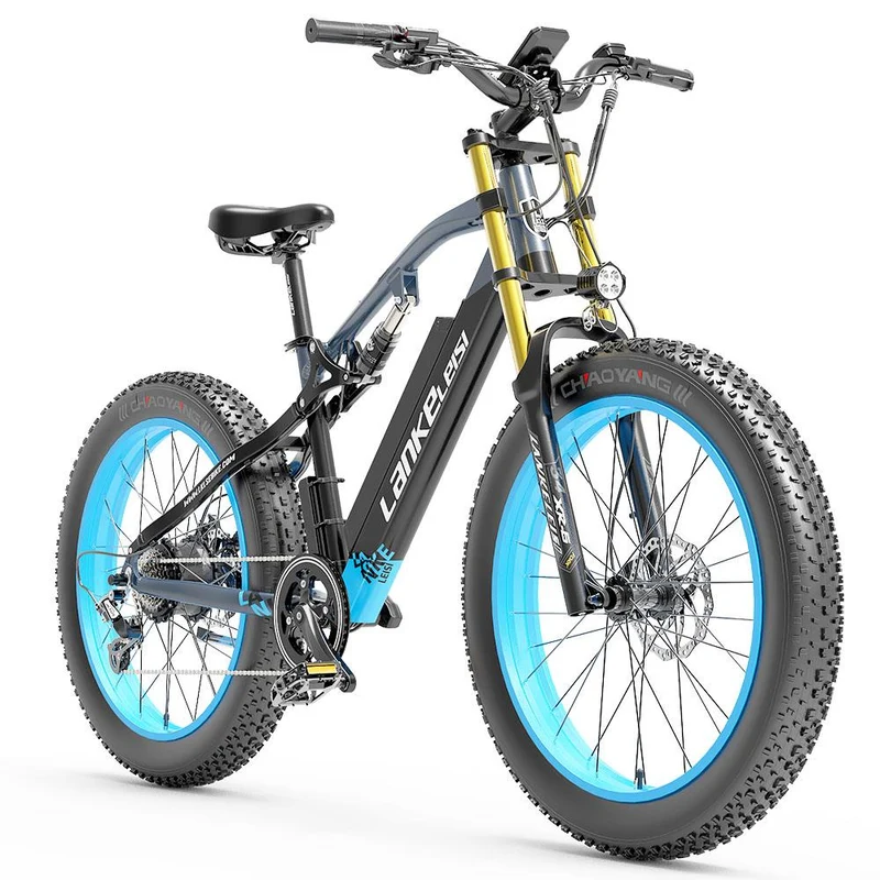 LANKELEISI RV700 26" Fat Tire Mountain Elektrofahrrad 1000W Motor 48V 16Ah Batterie