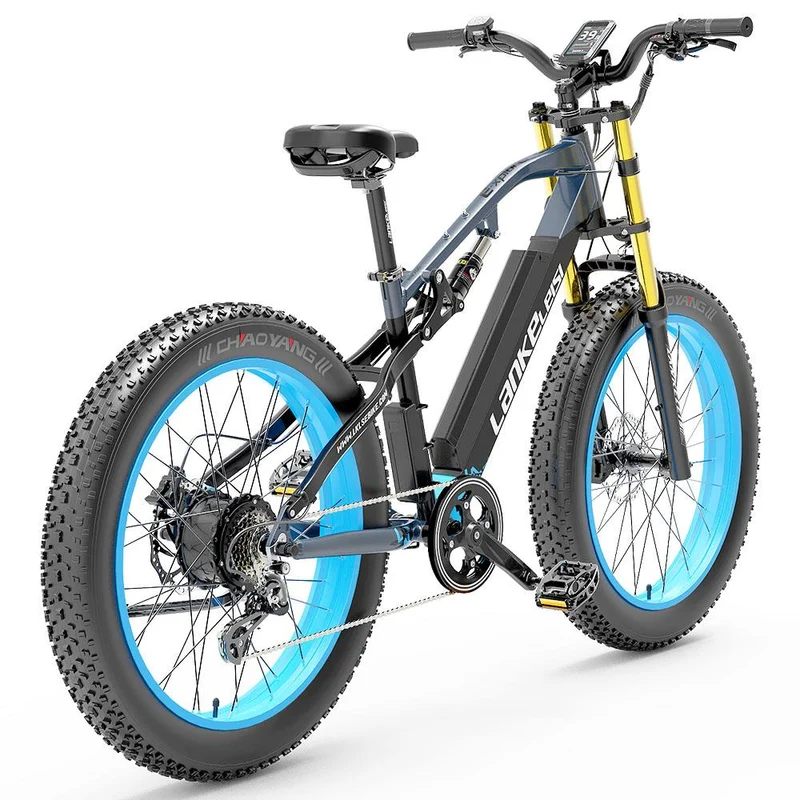 LANKELEISI RV700 26" Fat Tire Mountain Elektrofahrrad 1000W Motor 48V 16Ah Batterie
