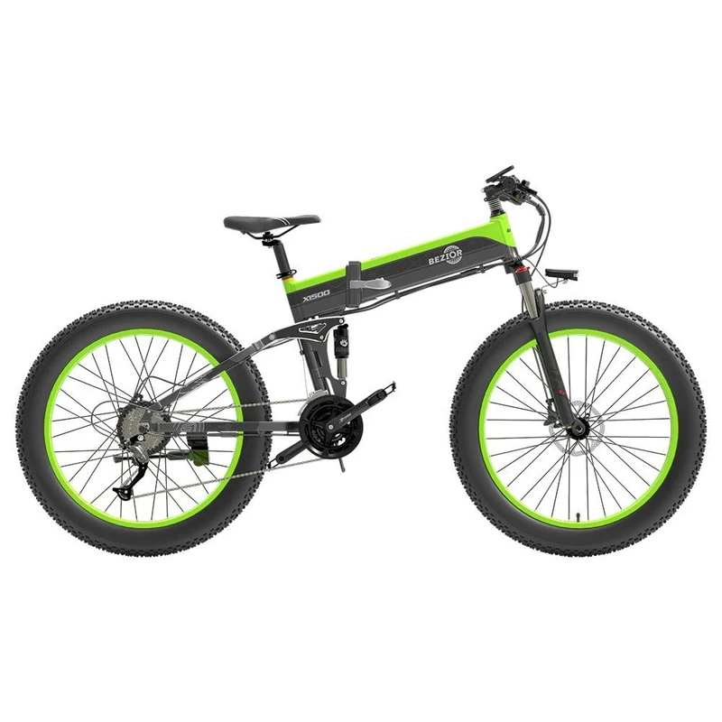 BEZIOR X1500 26" Elektro-Mountainbike 1500W Motor 48V 12,8Ah Batterie