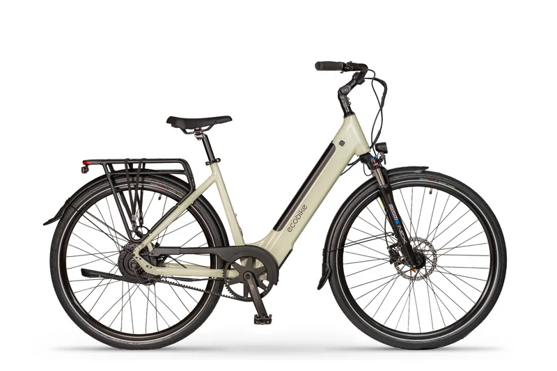 Ecobike X-City+ Olive Grey 2027 | City E-Bike mit Gates Riemenantrieb | bis 630 Wh