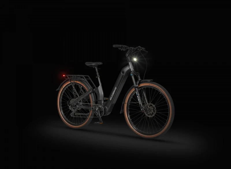 Ecobike FLEX SCHWARZ/TITAN- 2026 Trekking FULLY Power-Bike mit Bafang 100Nm Drehmoment und 900 Wh Akku