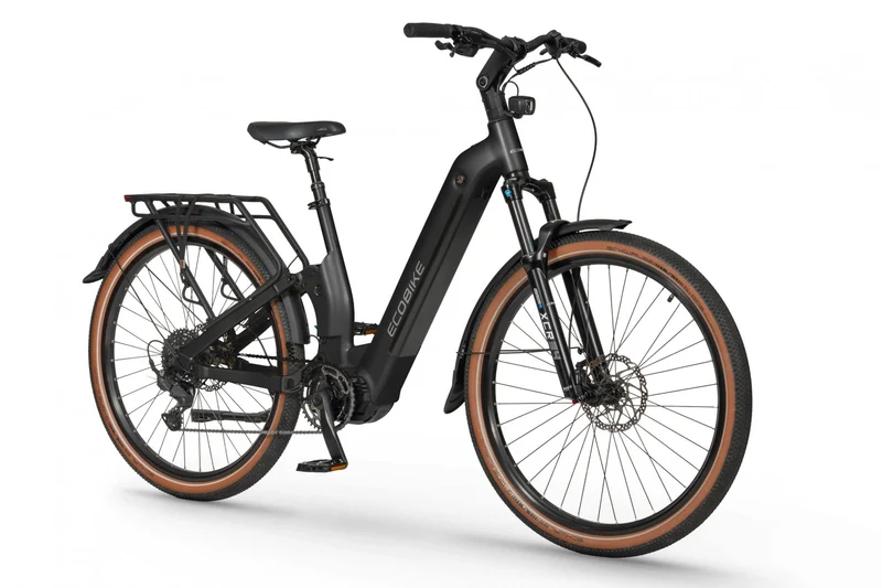 Ecobike FLEX SCHWARZ/TITAN- 2026 Trekking FULLY Power-Bike mit Bafang 100Nm Drehmoment und 900 Wh Akku