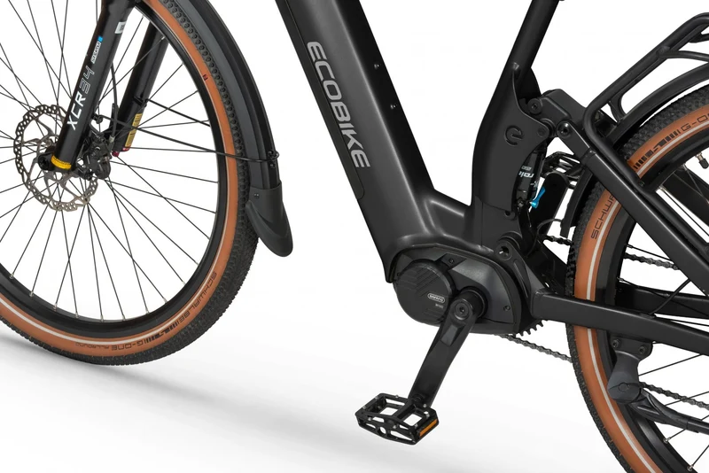 Ecobike FLEX SCHWARZ/TITAN- 2026 Trekking FULLY Power-Bike mit Bafang 100Nm Drehmoment und 900 Wh Akku