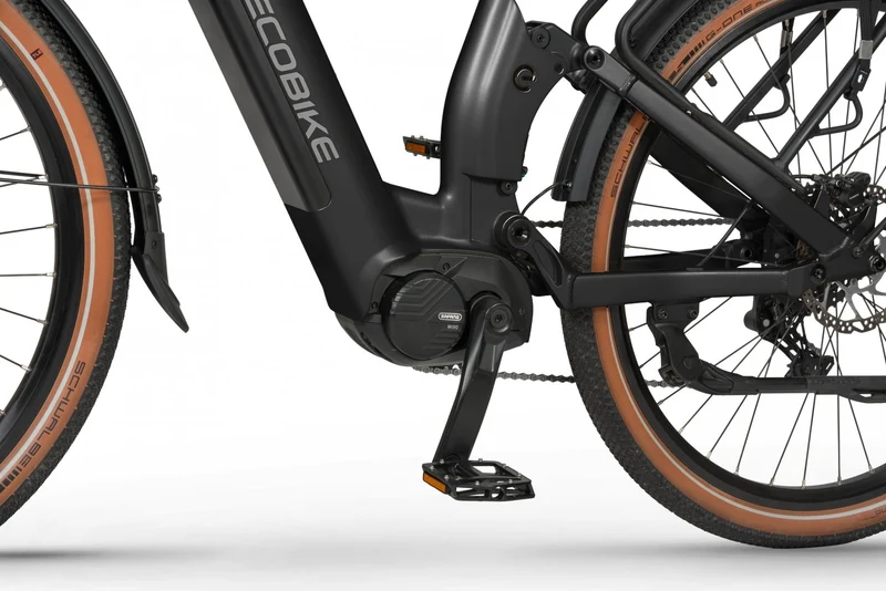 Ecobike FLEX SCHWARZ/TITAN- 2026 Trekking FULLY Power-Bike mit Bafang 100Nm Drehmoment und 900 Wh Akku