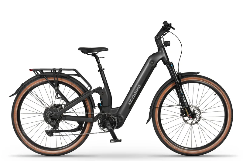Ecobike FLEX SCHWARZ/TITAN- 2026 Trekking FULLY Power-Bike mit Bafang 100Nm Drehmoment und 900 Wh Akku