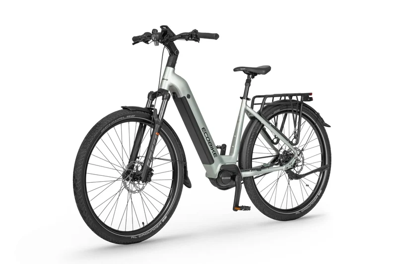 Ecobike LX 400 Silber&Black City E-Bike Pedelec, Nabenschaltung, Mittelmotor, Riemenantrieb Gates, Bafang M410HD 100Nm