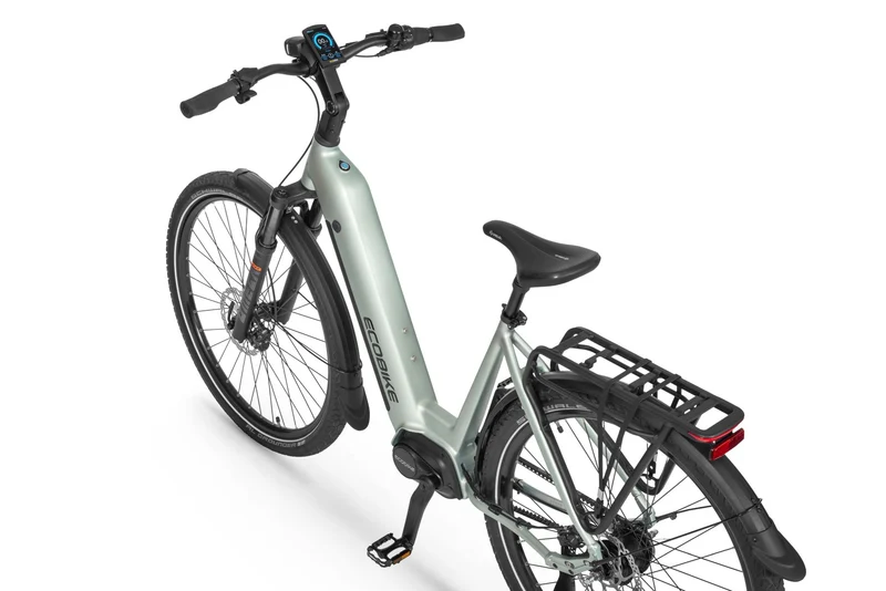Ecobike LX 400 Silber&Black City E-Bike Pedelec, Nabenschaltung, Mittelmotor, Riemenantrieb Gates, Bafang M410HD 100Nm