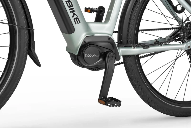 Ecobike LX 400 Silber&Black City E-Bike Pedelec, Nabenschaltung, Mittelmotor, Riemenantrieb Gates, Bafang M410HD 100Nm