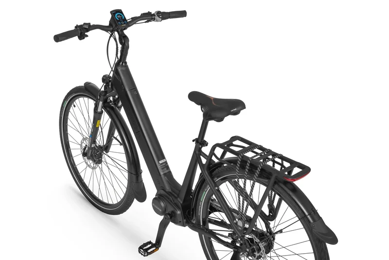 Ecobike LX Schwarz - City E-Bike Pedelec, Ananda 100Nm mit NABENSCHALTUNG