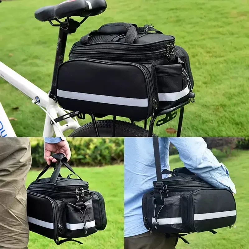 Fahrradtasche Packtasche 27L – erweiterbar, reflektierend inkl. Regenabdeckung